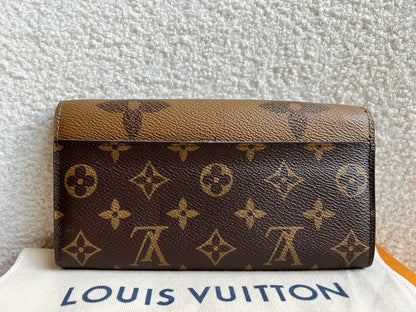 Louis Vuitton Sarah Wallet in reverse Monogram and Brown (RRP £550)