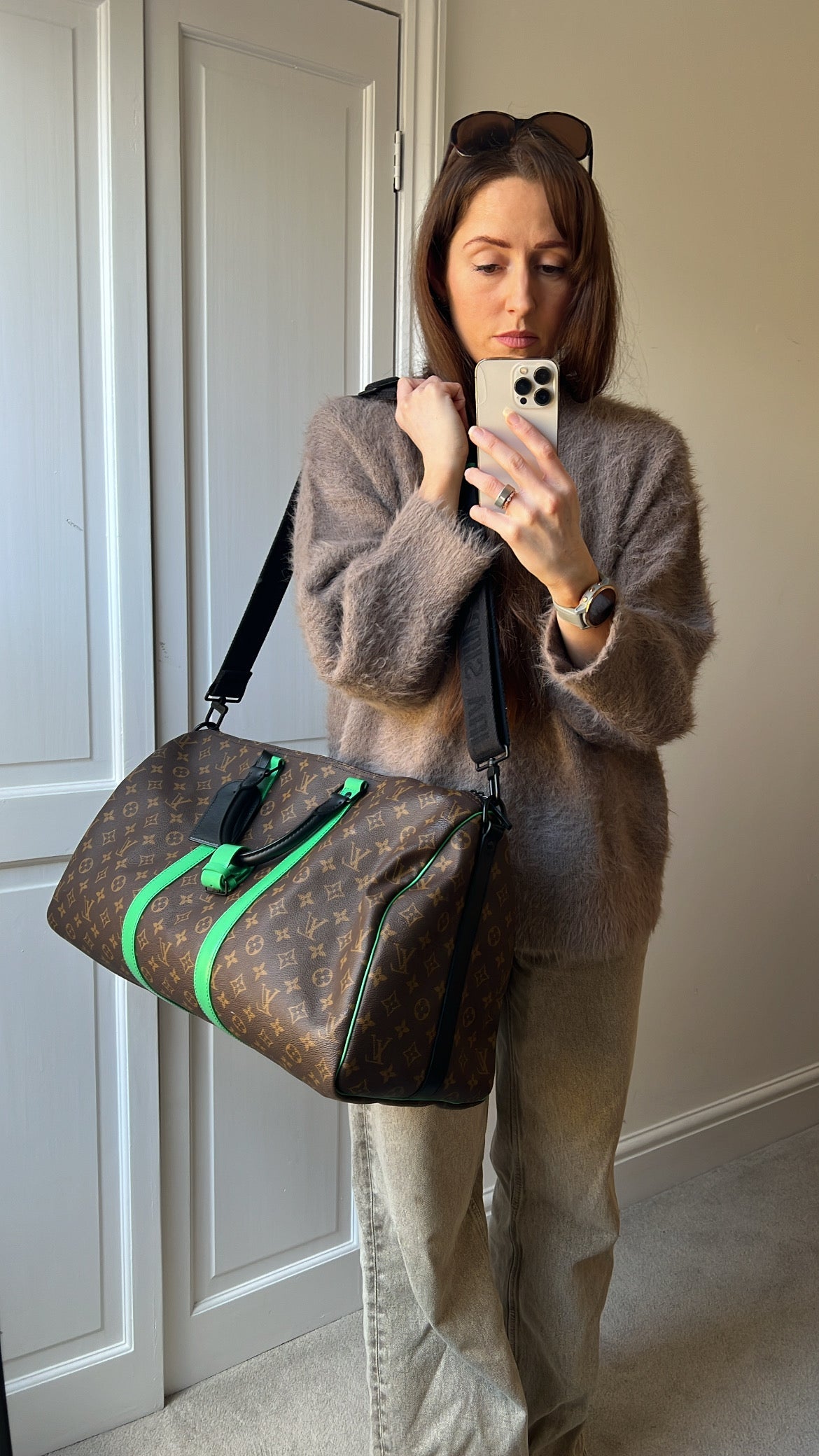 Louis Vuitton Keepall Bandouliere 50 Monogram Macassar and Minty Green (RRP £2,520)