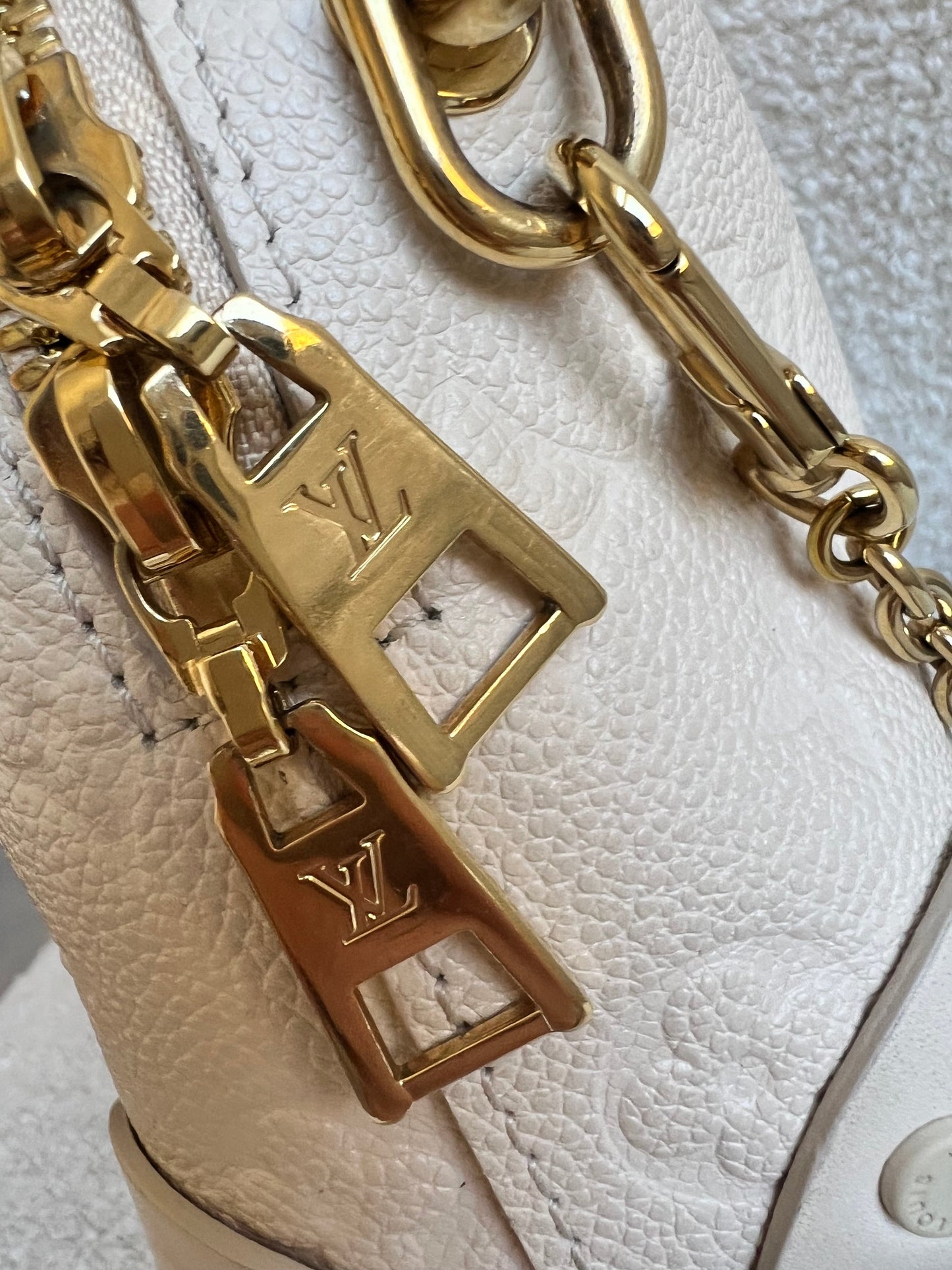 Louis Vuitton Cream Empreinte Petite Malle Souple Bag (RRP £2420)