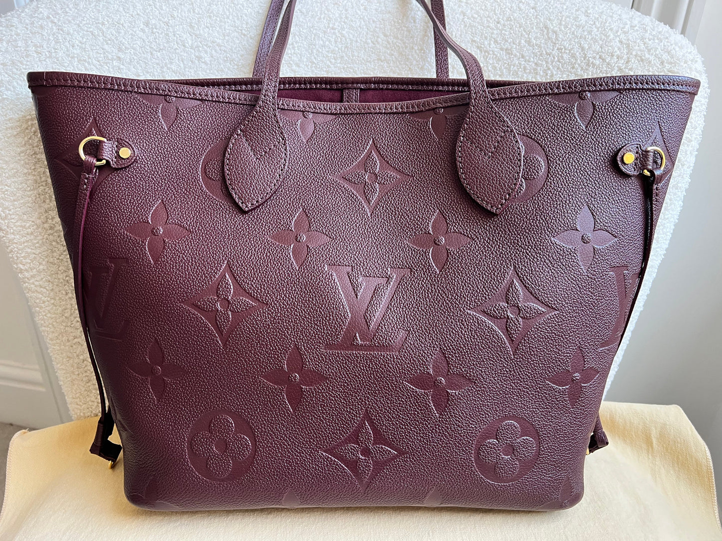 Louis Vuitton Neverfull MM Wine Empreinte (RRP £1,970)