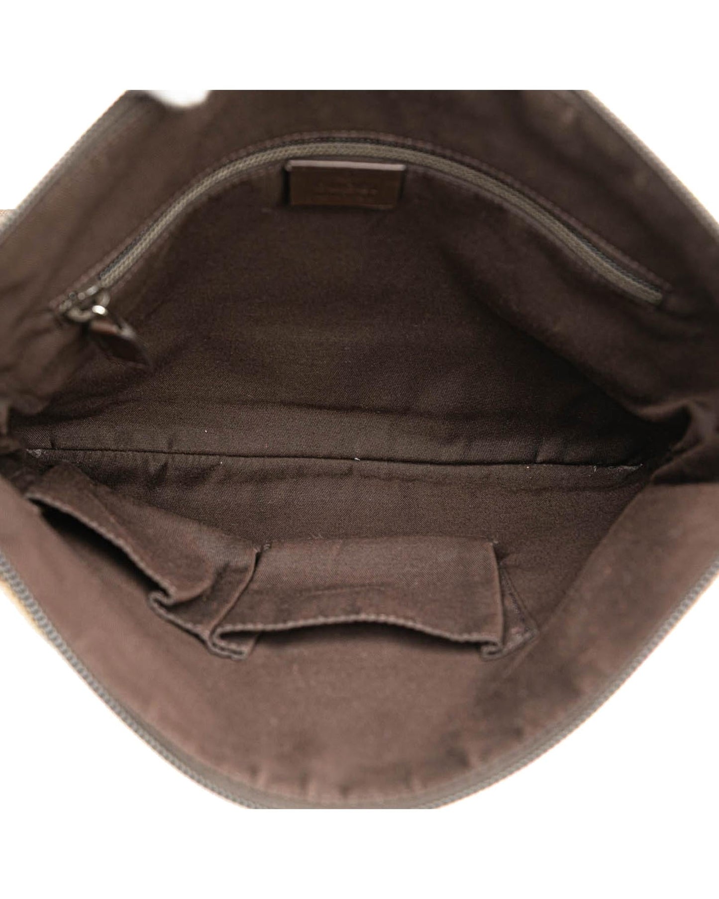 Canvas Crossbody Bag with Leather Trim and Adjustable Strap