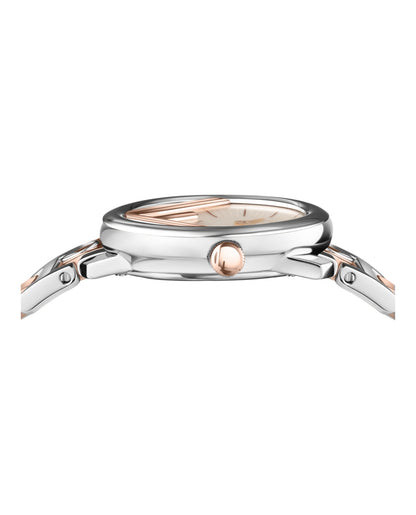Fendi Womens Run Away Two Tone 36mm Bracelet Fashion Watch