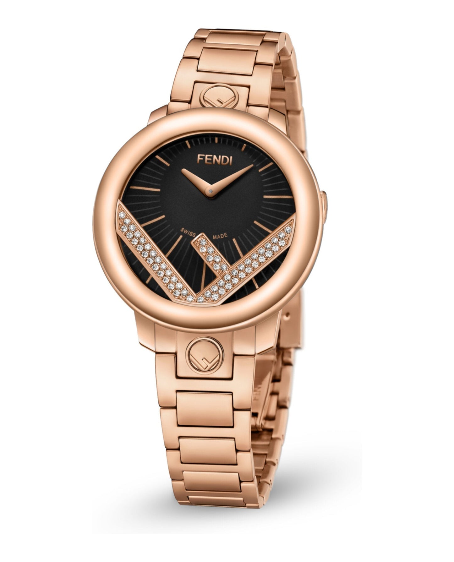 Fendi Womens Rose Gold 36mm Bracelet Fashion Watch
