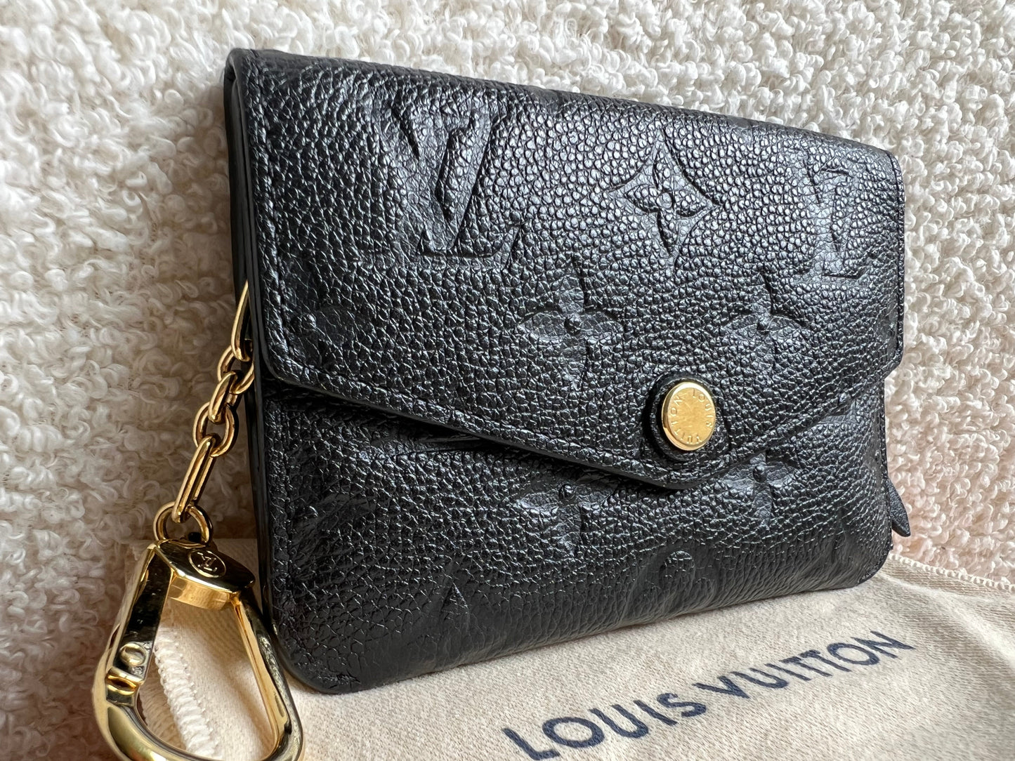 Louis Vuitton Key Pouch Black Empreinte