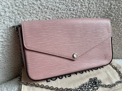 Louis Vuitton Felicie Pochette Rose Ballerine Epi (RRP £1160)