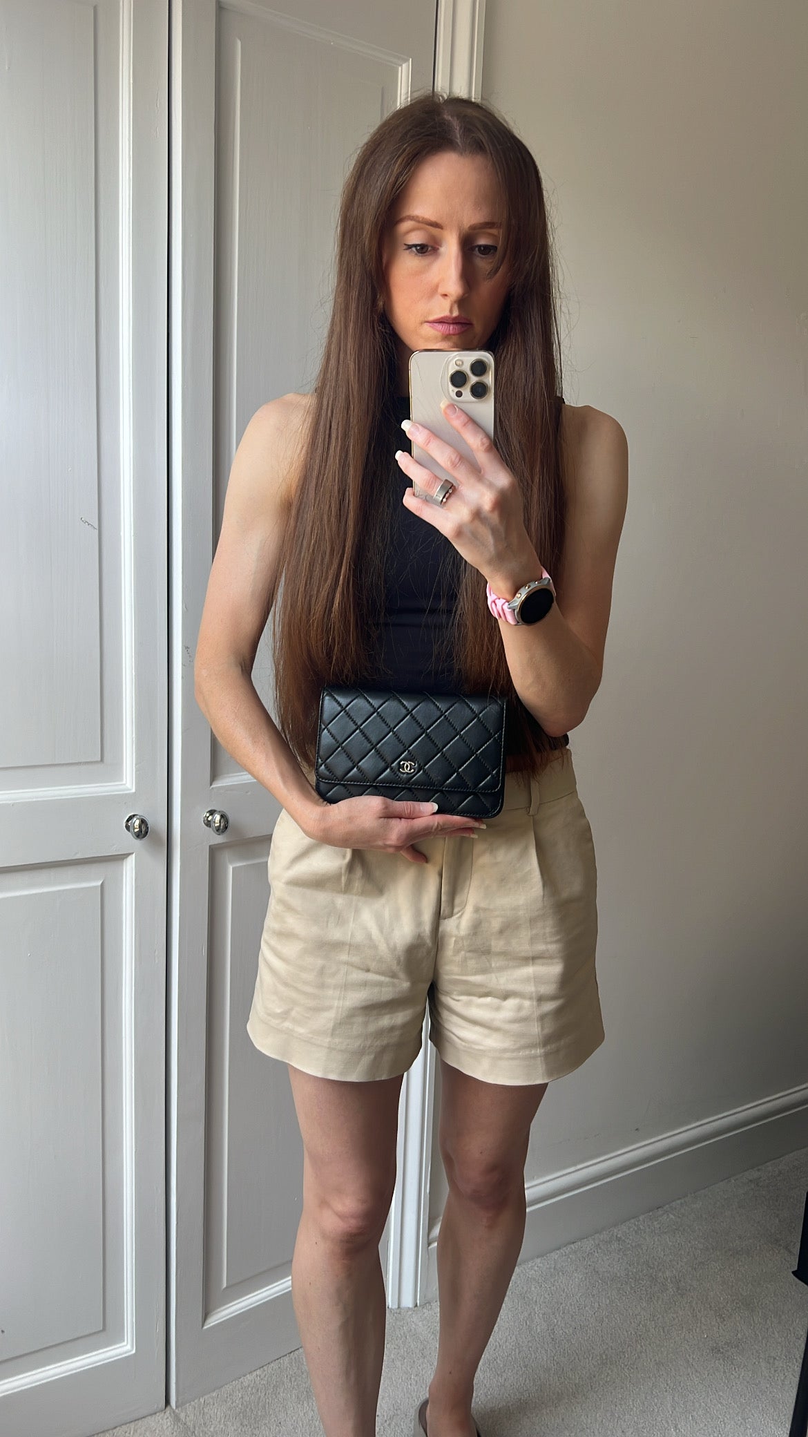 Chanel Wallet on Chain in Black Lambskin Silver Hardware (RRP £2,930)