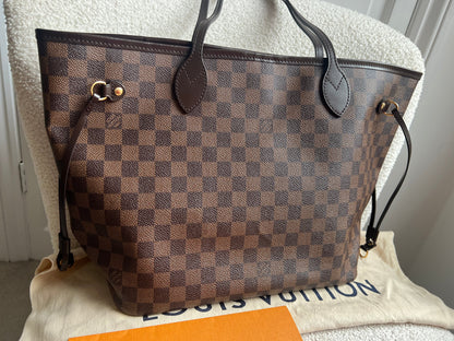 Louis Vuitton Neverfull MM Damier Ebene Rose Ballerine (RRP £1430)