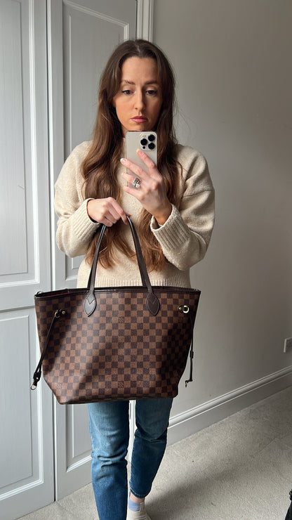 Louis Vuitton Neverfull MM Damier Ebene Cherry Interior (RRP £1,430)