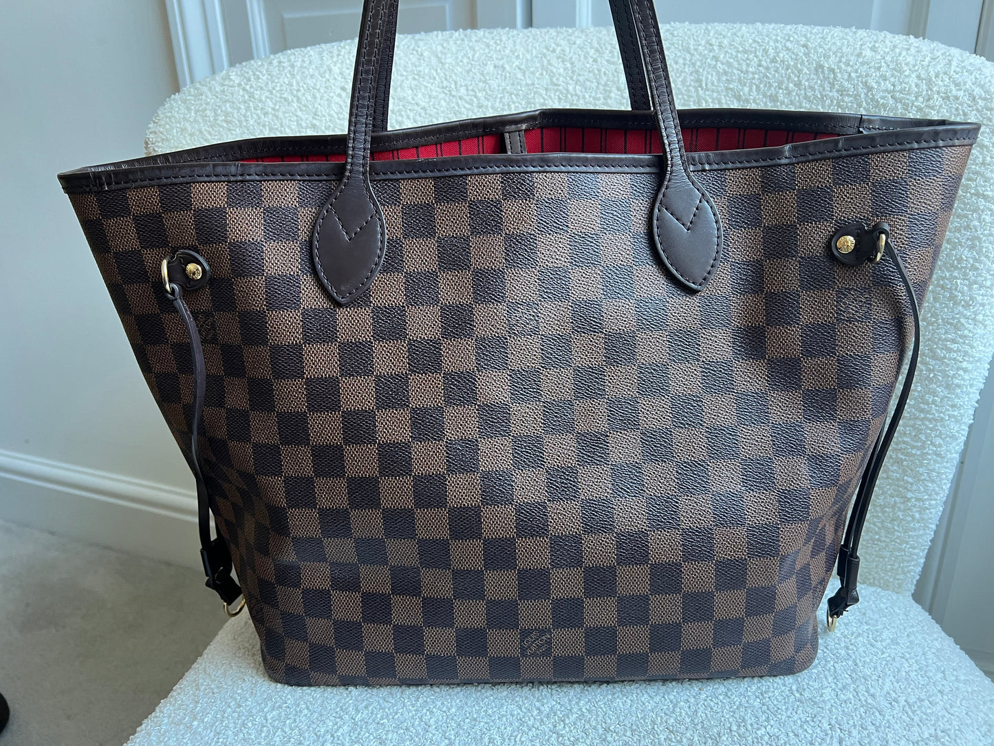 Louis Vuitton Neverfull MM Damier Ebene Cherry Interior (RRP £1,430)