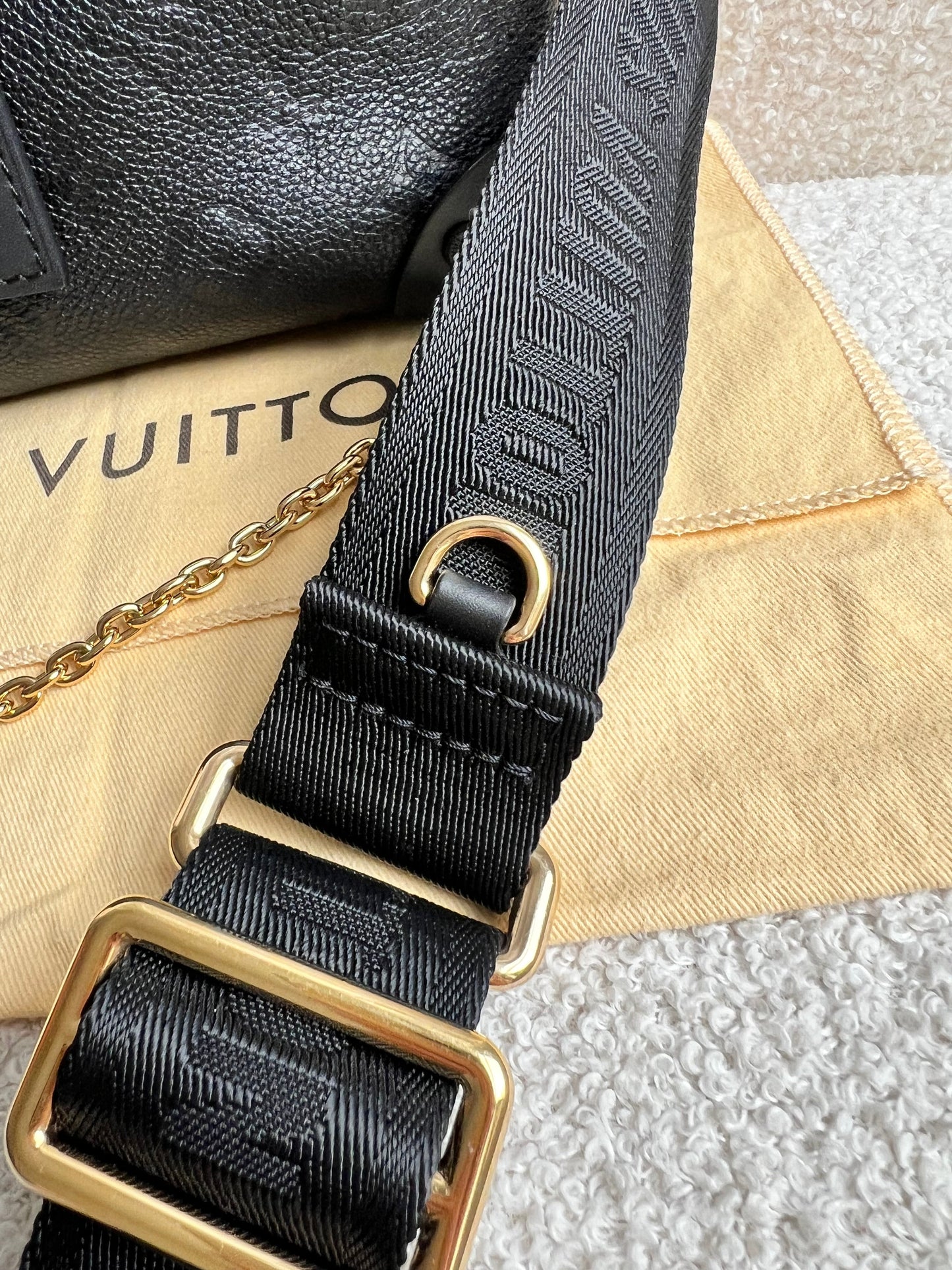 Louis Vuitton Black Empreinte Petite Malle Souple Bag (RRP £2420)