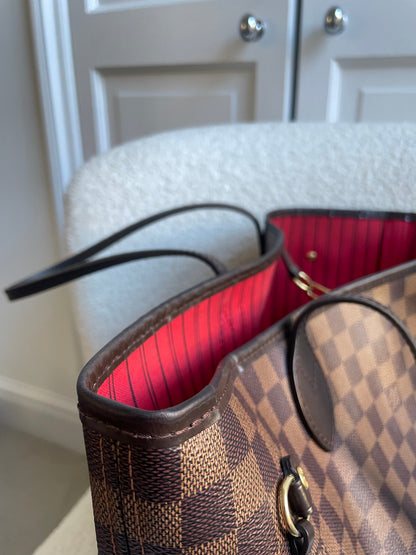 Louis Vuitton Neverfull MM Damier Ebene Cherry Interior (RRP £1,430)