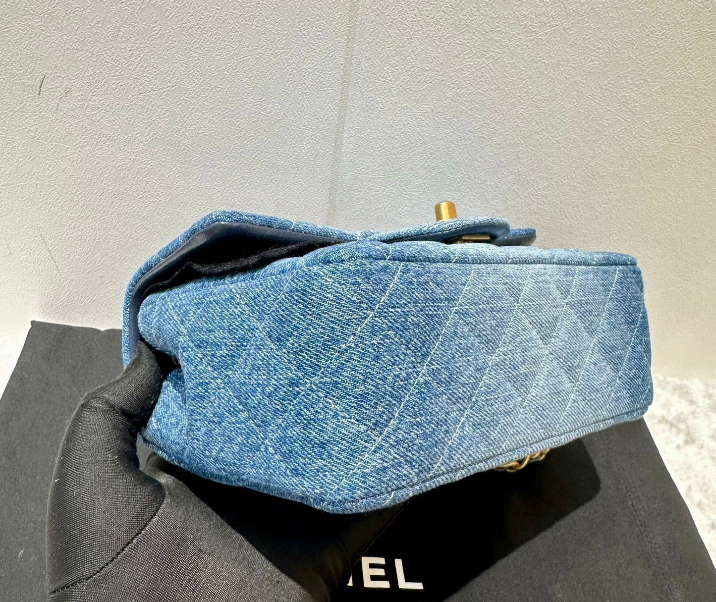 Chanel Mini Flap Quilted Blue Shoulder Bag