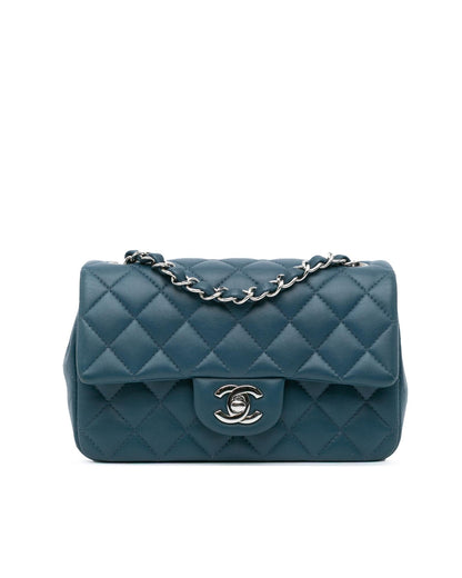 Mini Rectangular Classic Lambskin Single Flap Crossbody Bag