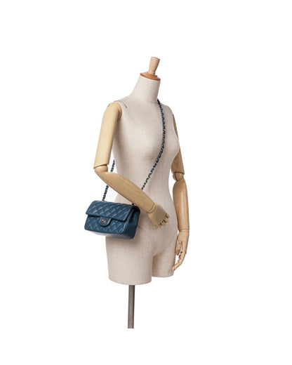 Mini Rectangular Classic Lambskin Single Flap Crossbody Bag