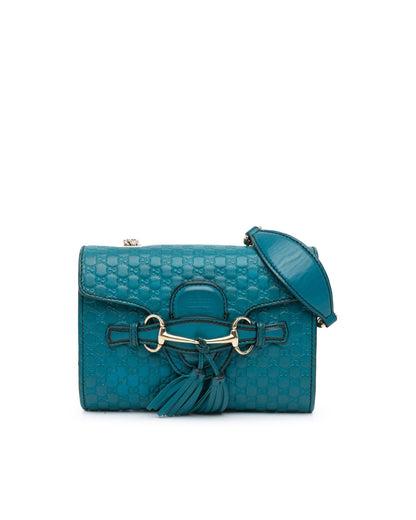 Mini Embossed Leather Crossbody with Chain Strap and Tassel Detail