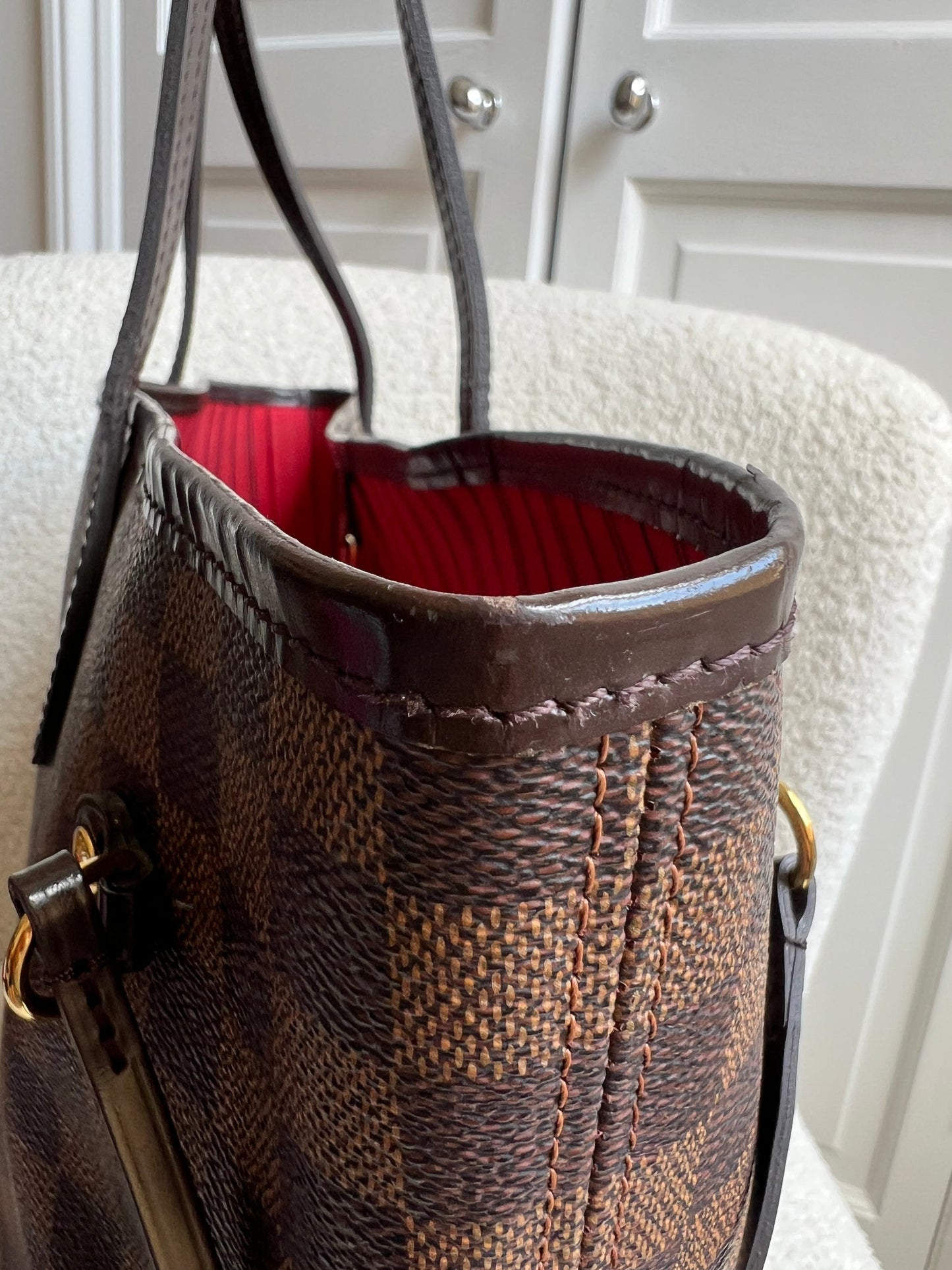 Louis Vuitton Neverfull MM Damier Ebene Cherry Interior (RRP £1,430)