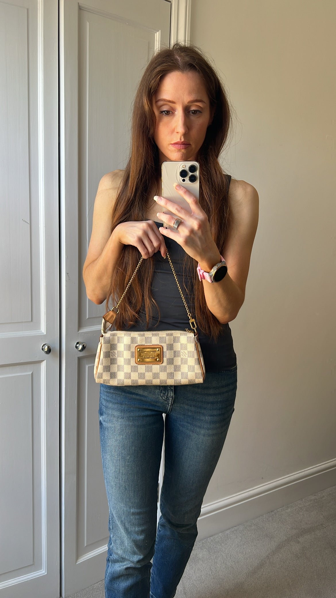 Louis Vuitton Eva Clutch Damier Azur