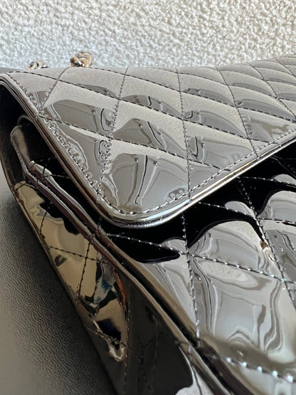 Chanel Medium Classic Flap in Black Patent Leather