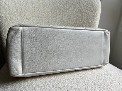 Chanel White Caviar Grand Shopper Tote (GST)