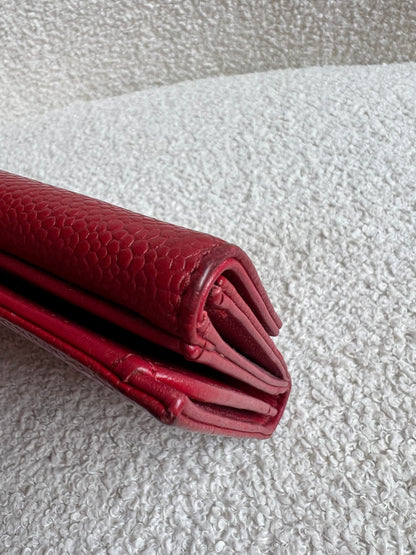 Chanel Red Caviar Timeless Large Flap Wallet