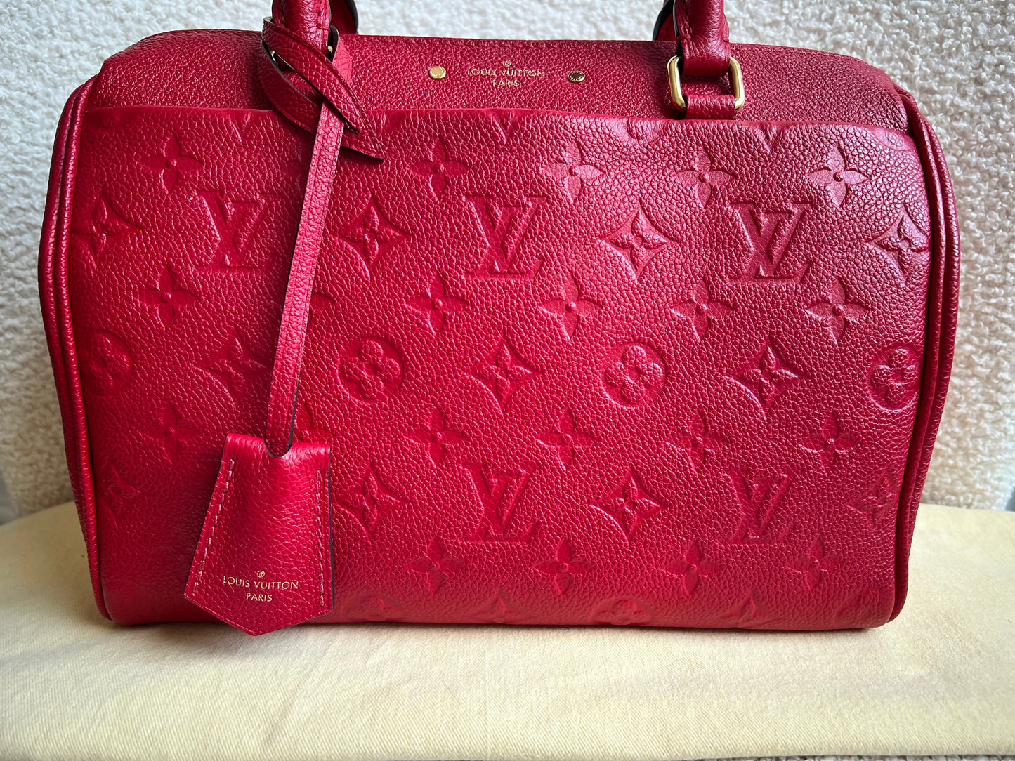 Louis Vuitton Speedy 25 Red Empreinte (RRP £1,840)