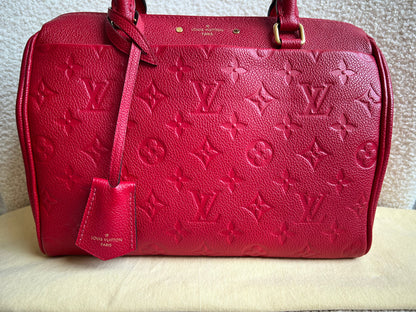 Louis Vuitton Speedy 25 Red Empreinte (RRP £1,840)