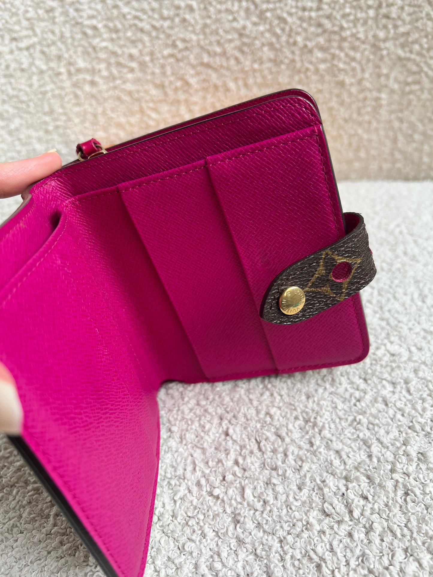 Louis Vuitton Perforated Monogram Fuchsia Compact Wallet