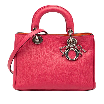 Pink Dior Mini Leather Diorissimo Satchel
