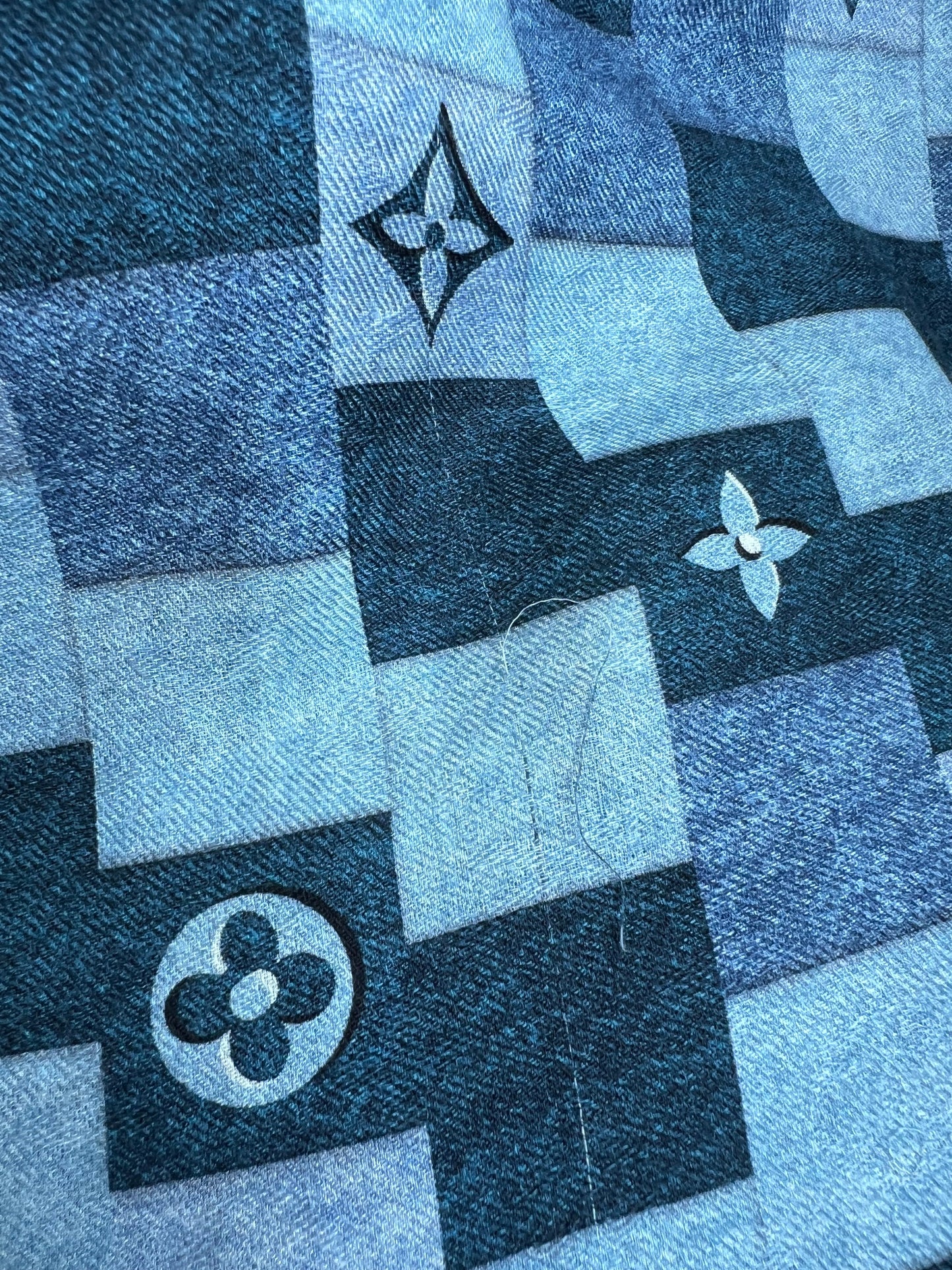 Louis Vuitton Monogram Denim Check Shawl (RRP £550)