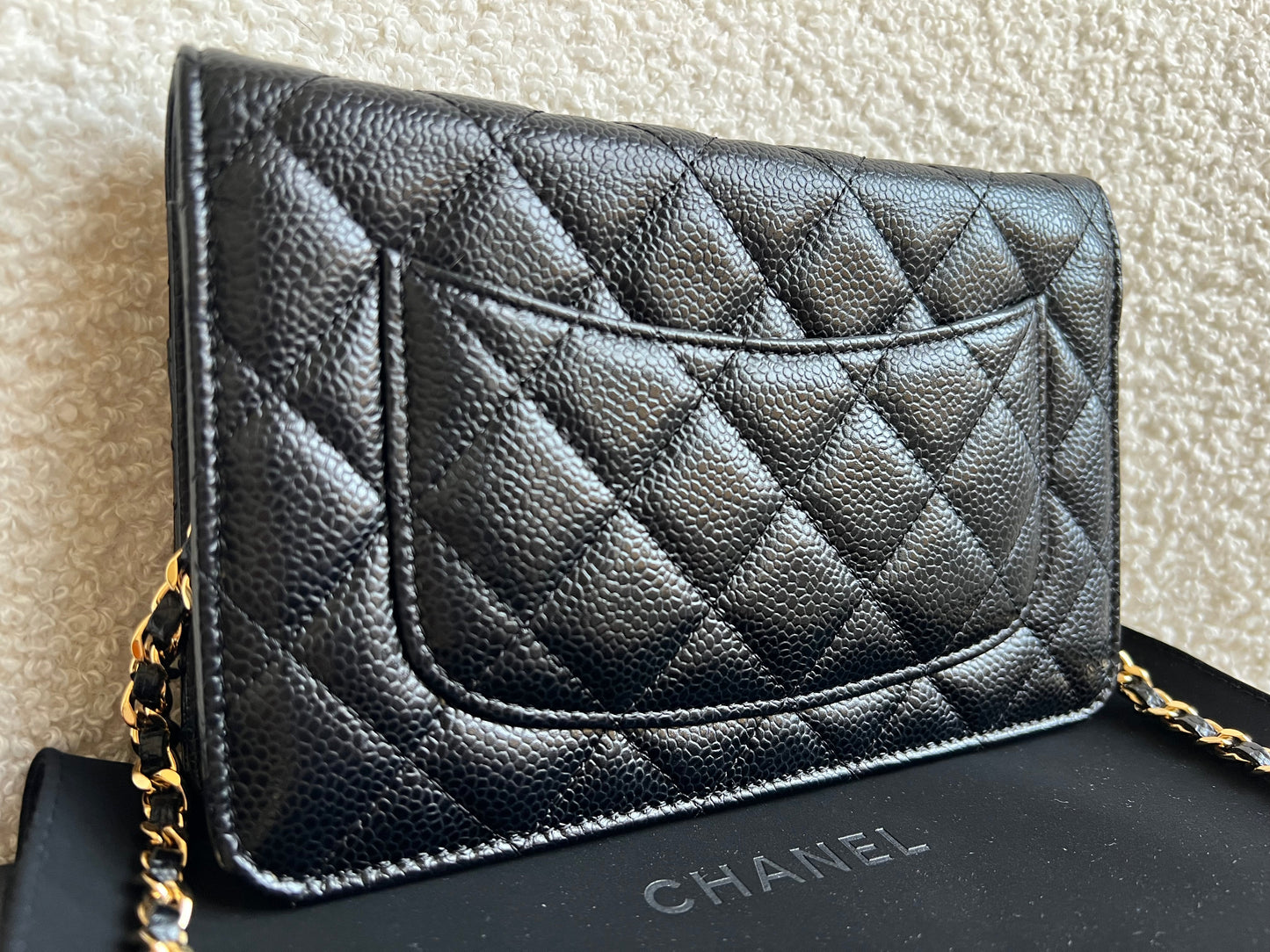 Chanel Black Caviar Wallet on Chain (RRP £2,930)