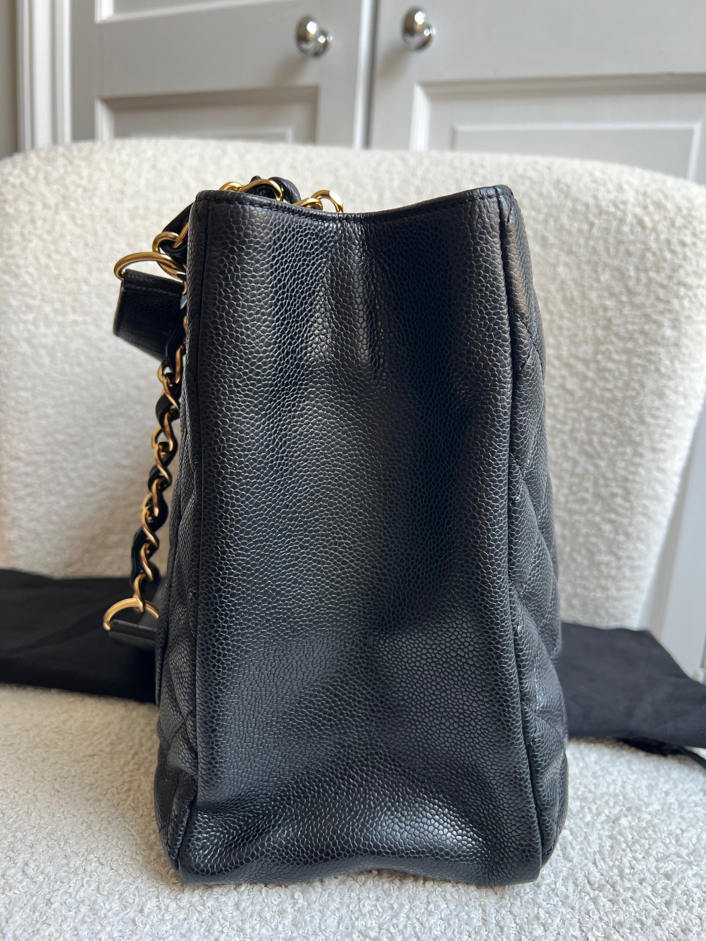 Chanel Black Caviar Grand Shopper Tote Gold Hardware (GST)