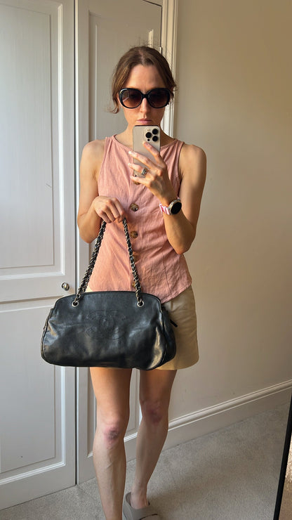 Chanel Vintage Caviar Timeless CC Chain Tote