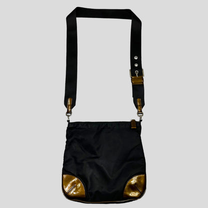 Prada Milano 00’s Nylon & Patent Leather Crossbody Bag