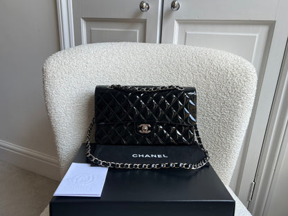 Chanel Medium Classic Flap in Black Patent Leather