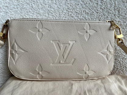 Louis Vuitton Multi Pochette Accessoires Creme Empreinte (RRP £2140)