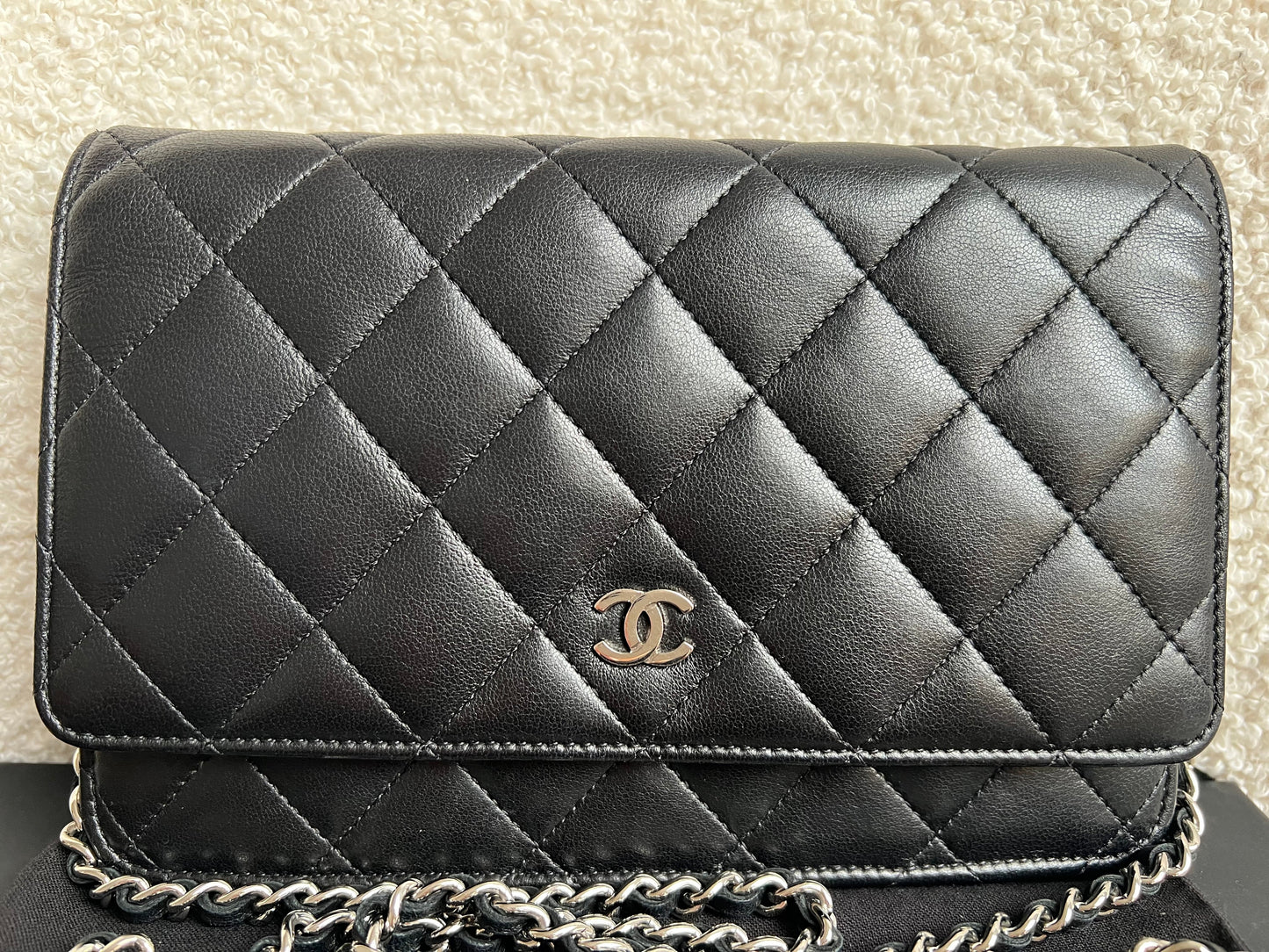 Chanel Wallet on Chain in Black Lambskin Silver Hardware (RRP £2,930)
