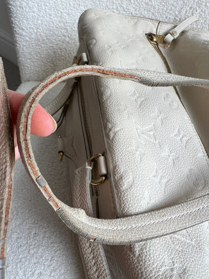 Louis Vuitton Inspiree in Cream Empreinte Leather with gold hardware