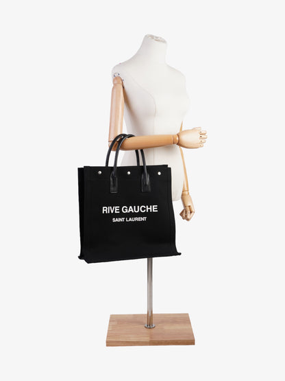 Saint Laurent Canvas Black Tote Bag