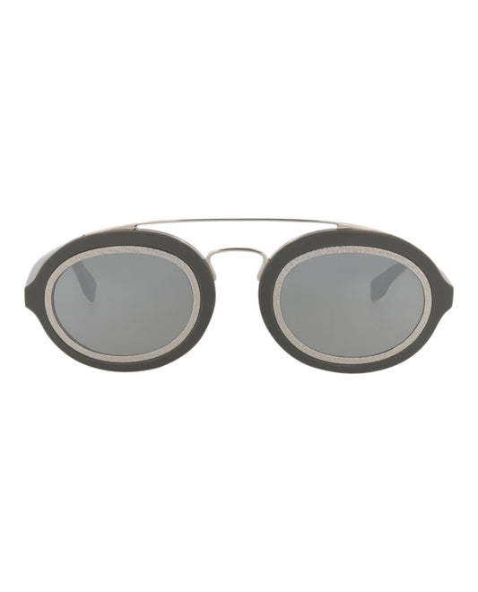 Fendi Womens Aviator Grey Grey Silver Fashion Designer Eyewear