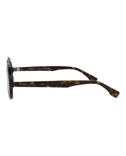 Fendi Womens Aviator Havana Havana Silver Fashion Designer Eyewear