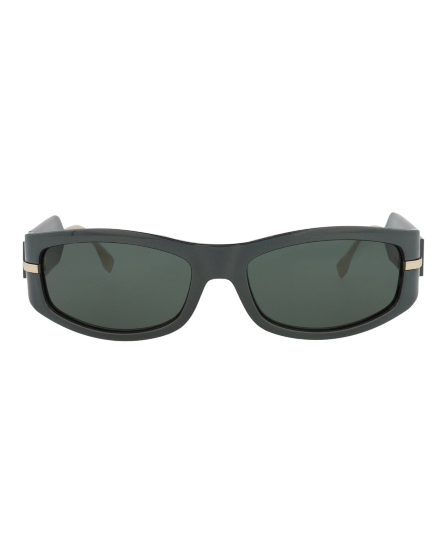 Fendi Womens Shield/Wrap Green Green Green Fashion Designer Eyewear
