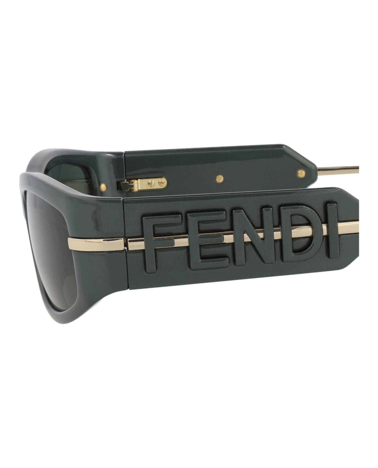 Fendi Womens Shield/Wrap Green Green Green Fashion Designer Eyewear