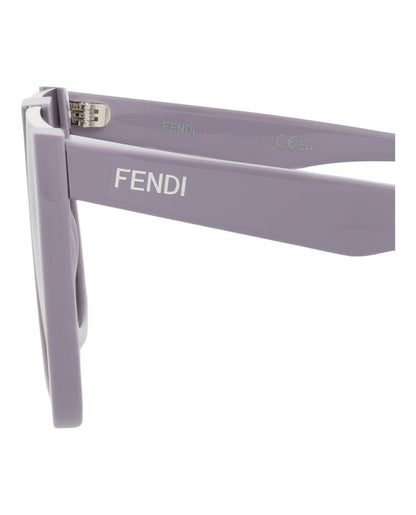 Fendi Womens Shield/Wrap Violet Violet Smoke Fashion Designer Eyewear