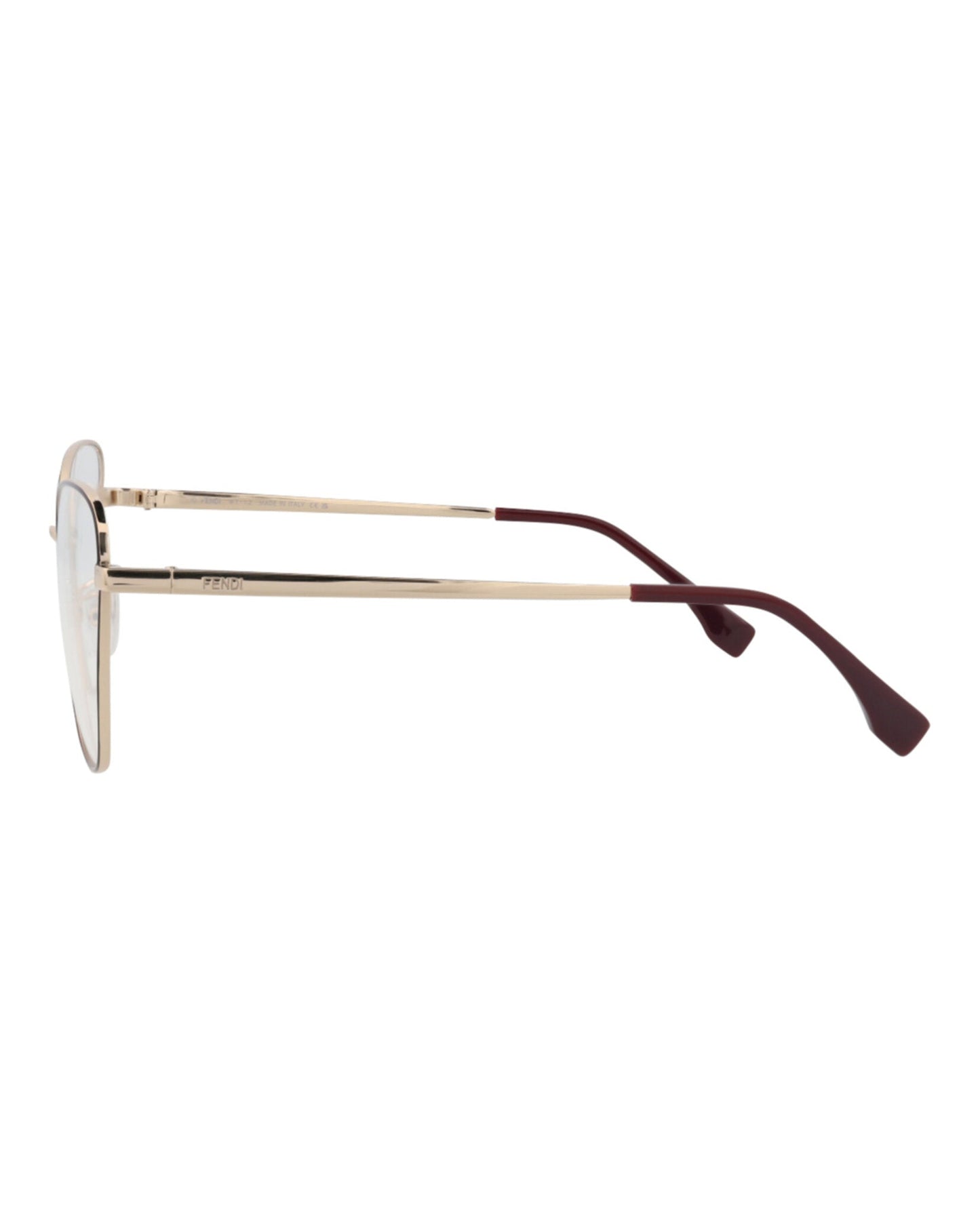Fendi Womens Cat Eye Gold Gold Transparent Fashion Designer Eyewear