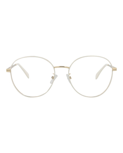 Fendi Womens Round/Oval Gold Gold Transparent Fashion Designer Eyewear