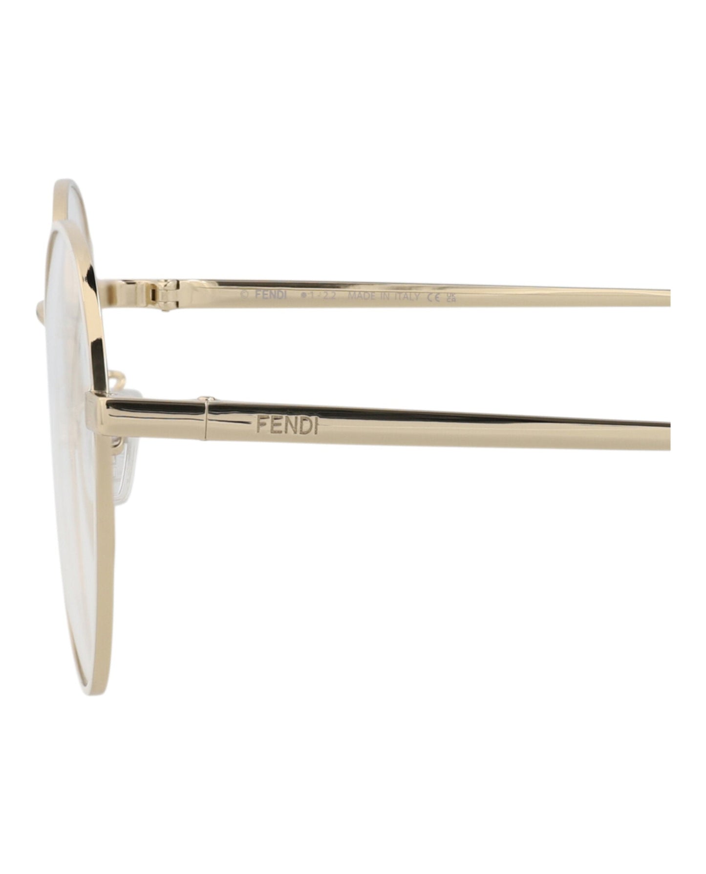 Fendi Womens Round/Oval Gold Gold Transparent Fashion Designer Eyewear