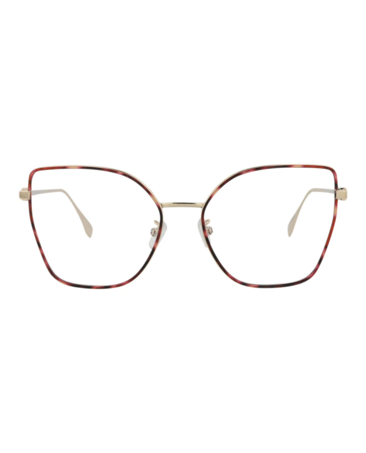 Fendi Womens Cat Eye Gold Gold Transparent Fashion Designer Eyewear