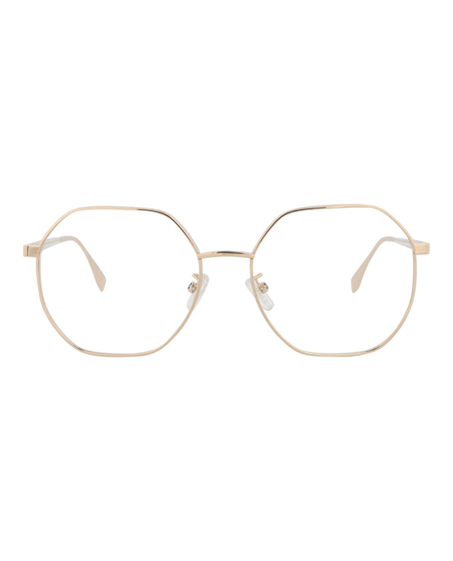 Fendi Womens Round/Oval Gold Gold Transparent Fashion Designer Eyewear