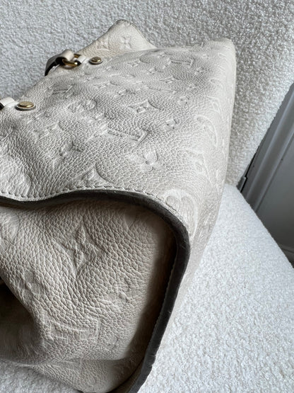 Louis Vuitton Inspiree in Cream Empreinte Leather with gold hardware