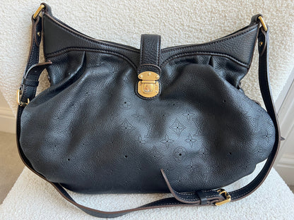 Louis Vuitton Black Monogram Mahina Leather Shoulder Bag